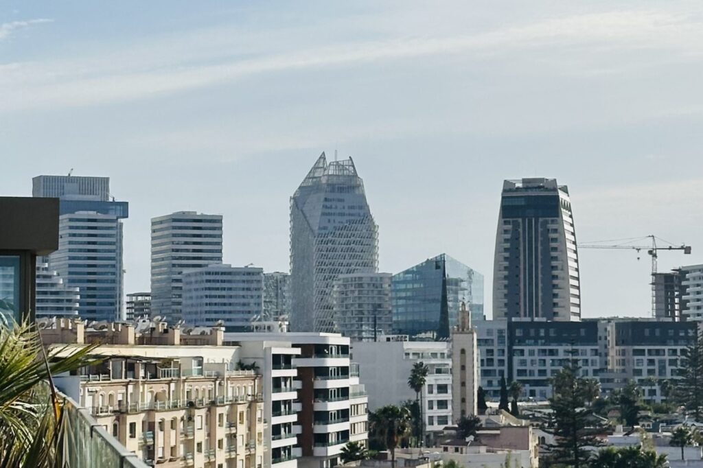 Bürotürme der Casablanca Finance City, dem Finanzviertel von Casablanca