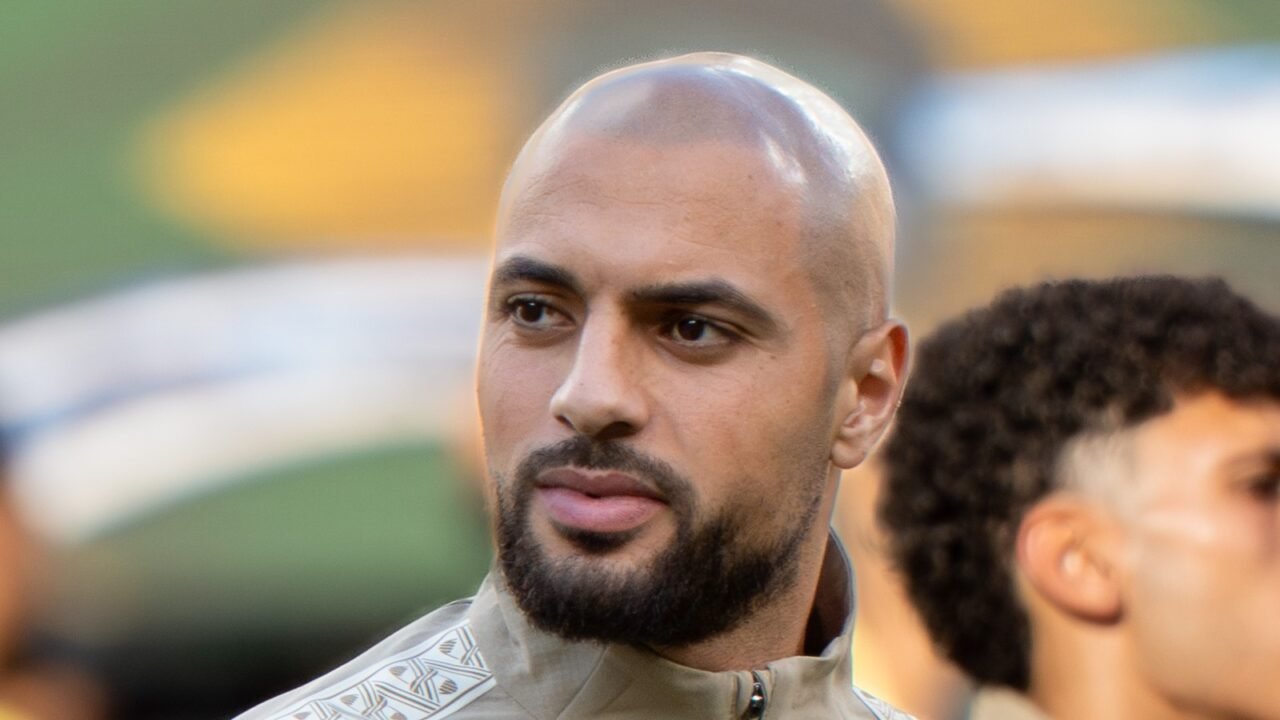 Sofyan Amrabat im Trainingsanzug der marokkanischen Nationalmannschaft