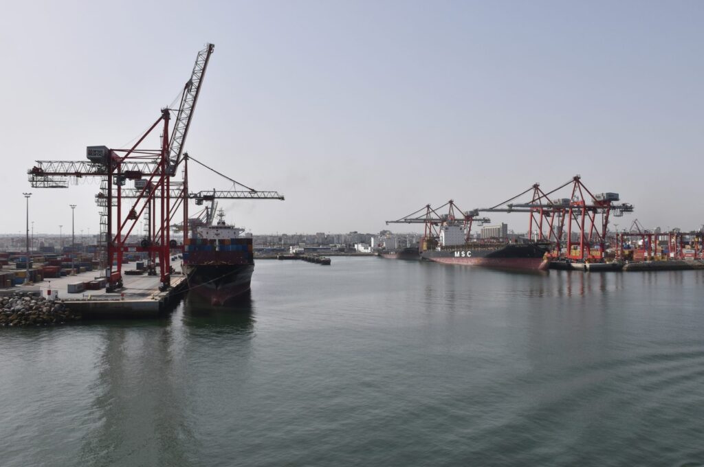 Containerterminal im Hafen von Casablanca, einem der wichtigsten Umschlagplätze für Marokkos Exportwirtschaft