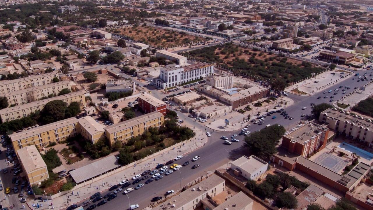 Luftaufnahme des Stadtzentrums von Nouakchott, Mauretanien