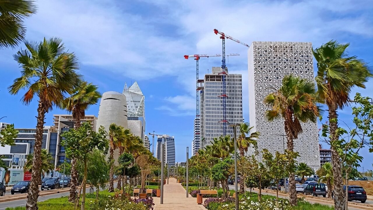Bürotürme im Geschäftsviertel Casablanca Finance City