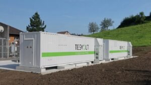 Industrieller Batteriespeicher in Containerbauweise (Symbolbild)