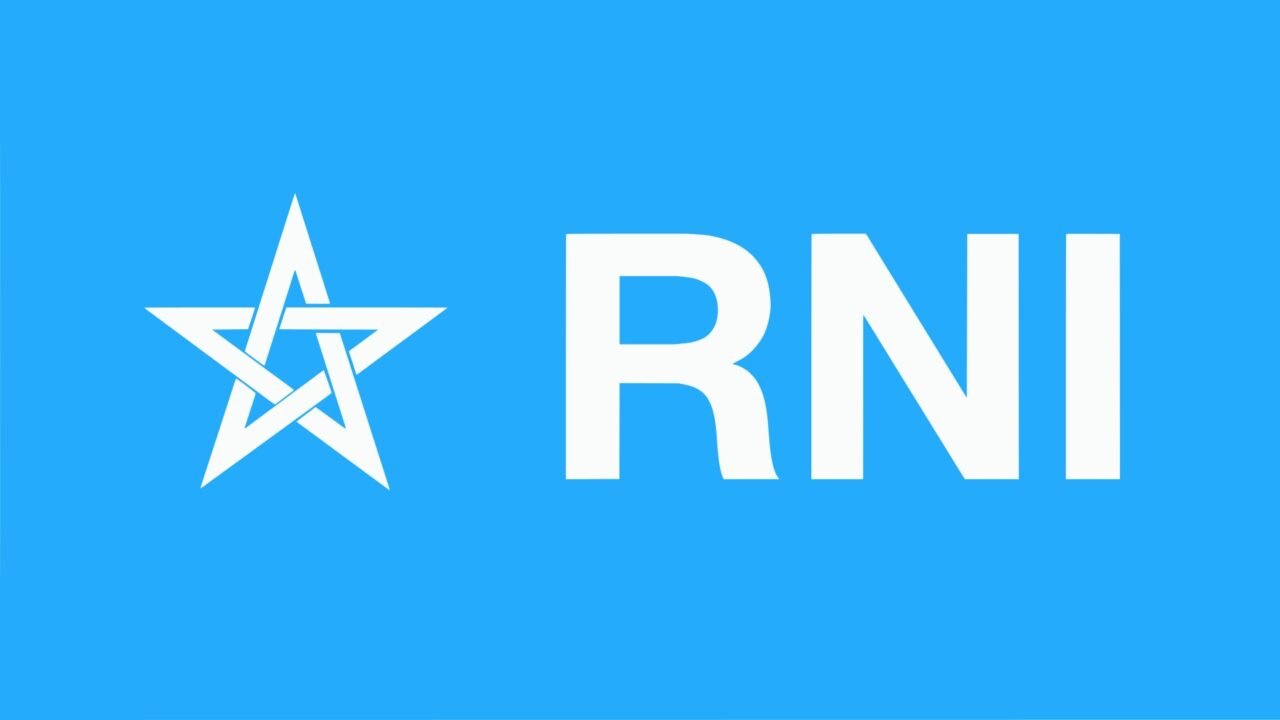 Parteifahne der Rassemblement National des Indépendants (RNI)
