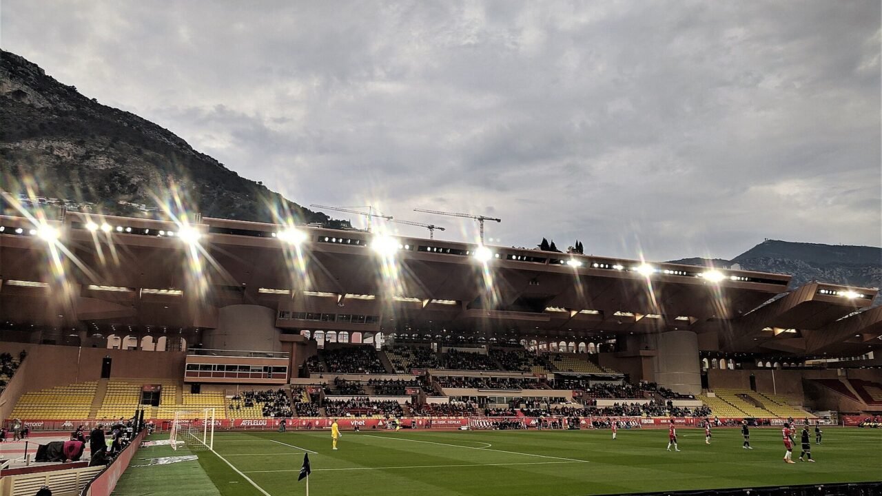 Ligue-1-Spiel im Stade Louis II, der Heimspielstätte von AS Monaco