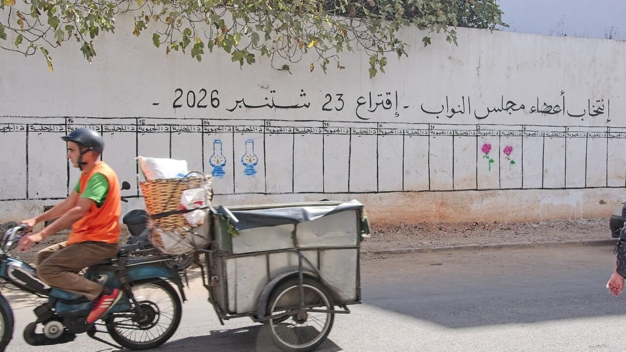 Wahlplakat-Tafeln in Casablanca zu den Parlamentswahlen 2026